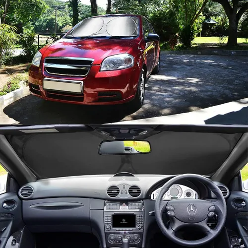 Miniatura 6 de Parasol plegable para el parabrisas del automóvil, protector solar para el volante para bloquear los rayos UV y mantener tu vehículo más fresco