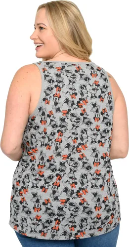Miniatura 2 de Disney Camiseta sin mangas para mujer, talla grande, Mickey y Minnie Mouse, con licencia oficial, linda camiseta de verano con gráficos, camiseta