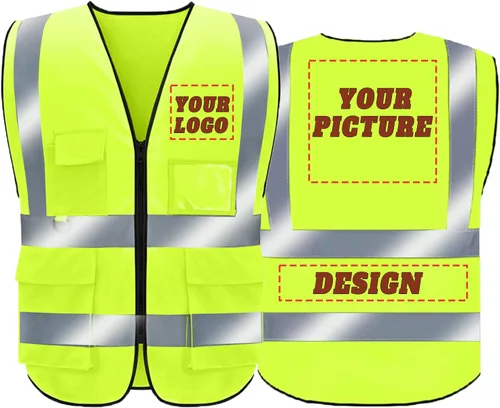 Miniatura 28 de BeautyWill Chaleco de seguridad personalizado con logotipo Clase 2 Chaleco reflectante de alta visibilidad Chaleco de trabajo protector