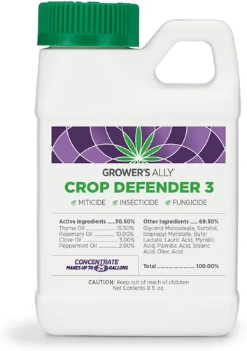 Miniatura 11 de Grower's Ally Crop Defender 3 Concentrado – Miticida natural, insecticida, control fungicida para plantas – Aerosol eliminador seguro para jardín