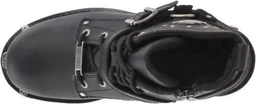 Miniatura 6 de Harley-Davidson Becky 5.5-Inch piel Negro motocicleta Botas de la mujer. d87048
