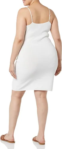 Miniatura 5 de The Drop Ailyn - Minivestido de suéter ajustado con tiras recortadas para mujer