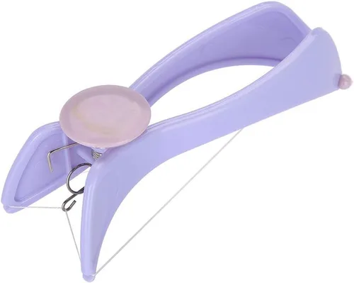 Eliminación de enhebrado de vello facial, depiladora facial morada, depiladora de depilación ABS cómoda para mujeres (gafas en caja)