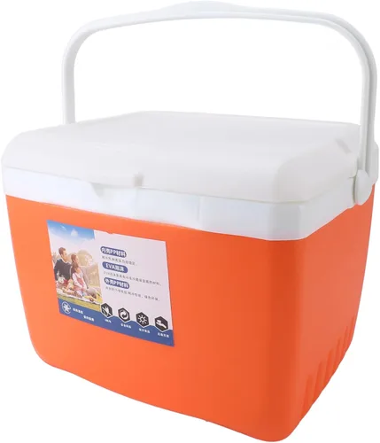 Miniatura 9 de Enfriador portátil aislado con asa, caja de hielo portátil, enfriador de campamento, bolsa térmica portátil para campamento, portón trasero, playa