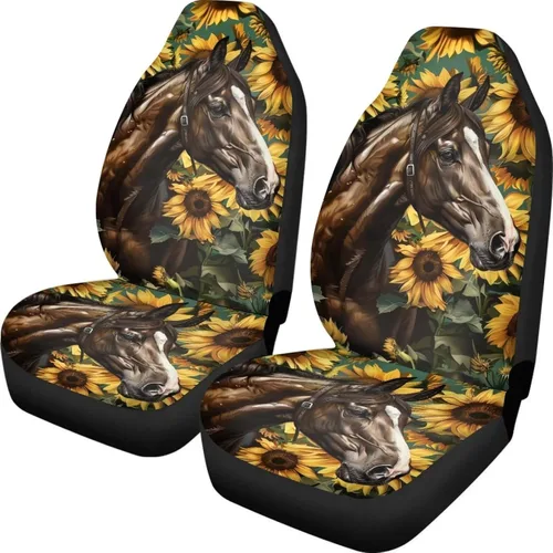 Miniatura 26 de INSTANTARTS Fundas de asiento de coche con diseño de dalia estética, solo para asientos delanteros, protector de asiento de vehículo, 2 unids/set