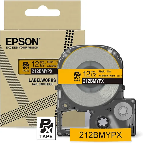 Miniatura 11 de Epson LABELWORKS 212RBBPX Cartucho de Cinta PET (Poliéster) Genuino - Cinta de Etiquetadora de Diseño para Artesanía en Cinta Negra sobre Azul