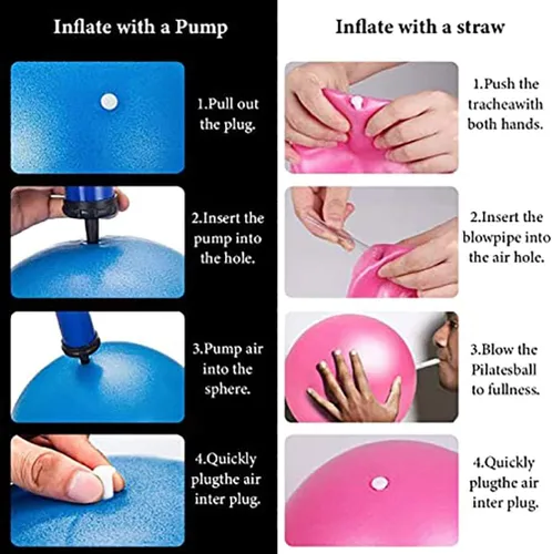 Miniatura 5 de Mini pelotas de yoga para ejercicio de pilates de 6 pulgadas Barre para estabilidad en el hogar, entrenamiento suave, terapia física, mejora