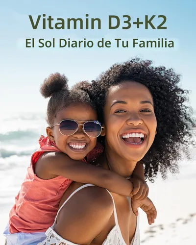 Miniatura 4 de Vitamina D3 K2 5000IU 100mcg MK-7, 120 cápsulas blandas, sin gluten, suplemento de vitamina K2 D3 2 en 1 para la salud ósea y cardíaca, apoyo