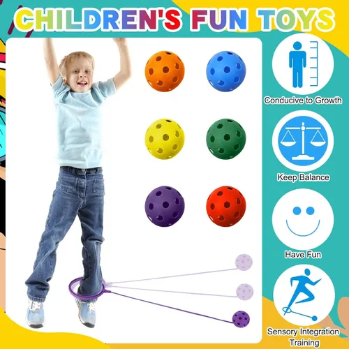 Miniatura 6 de Paquete de 20 bolas de salto para niños, rueda de flash plegable, juego de balón de salto de bolas de salto de colores surtidos juguetes para niños