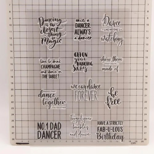 Miniatura 3 de Palabras de sentimiento bailarín, sellos transparentes para hacer tarjetas o diario, palabras de fiesta de cumpleaños, sellos de goma de silicona