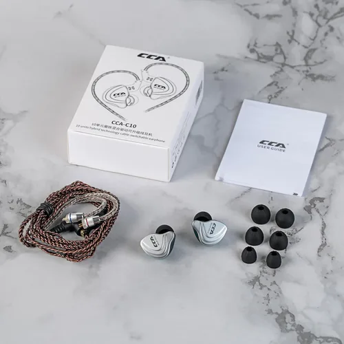 Miniatura 6 de CCA C10 Pro - Monitor intrauditivo, HiFi 1DD 4BA Hybrid Five Drivers in-Ear Earphone, carcasa de aleación de zinc + auriculares de resina con cable