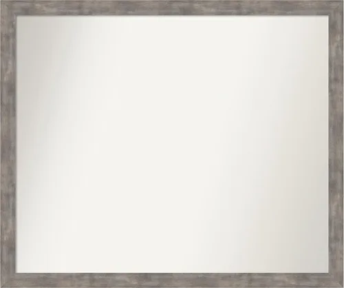 Miniatura 277 de Amanti Art Silver Bathroom Mirror for Over Sink, 24x49 Custom Made Marred Pewter Rectangle Vanity Mirror, Oversize Casual Wood Frame, Hangs Estaño