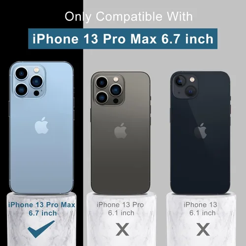 Miniatura 7 de DEENAKIN Funda compatible con iPhone 13 Pro Max con protector de pantalla, silicona suave y sedosa, funda de cámara mejorada, funda protectora