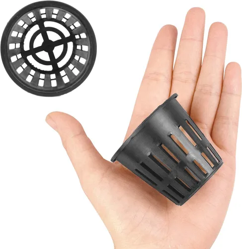 Miniatura 4 de Paquete de 40 macetas de red de 3 pulgadas y 2 pulgadas, macetas de plástico ligeras de red económicas para hidroponía, cultivo en interiores