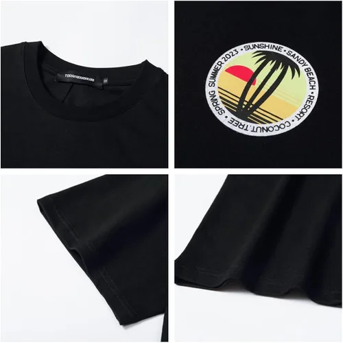 Miniatura 3 de torafarugaluo Mens Oversized T Shirts Tees Summer Unisex Yacht Club Print Crew Neck Cotton Tops Casual Streetwear Shirt