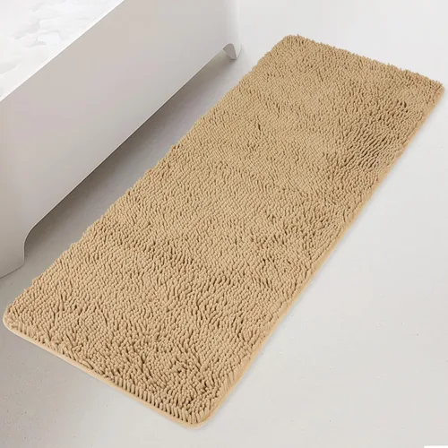 Miniatura 12 de Yeaban Alfombra de pasillo de baño de 24 x 72 pulgadas, antideslizante, alfombra de baño larga de felpilla gruesa, absorbente y lavable, alfombra