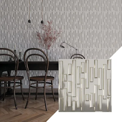 Miniatura 22 de Ekena Millwork 19 5/8 pulgadas de ancho x 19 5/8 pulgadas de alto, ladrillo escalonado EnduraWall decorativo 3D, cobre envejecido