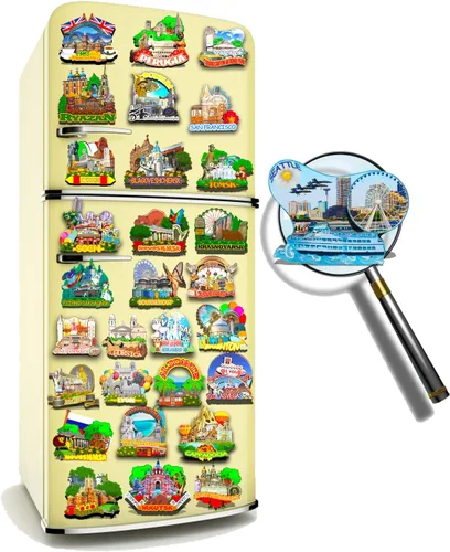 Miniatura 4 de Imán de Seattle de Estados Unidos para nevera, hitos de madera 3D, recuerdos coleccionables, decoración hecha a mano, 14