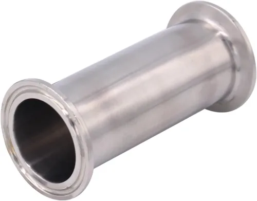 Dernord - Tubo de bobina sanitaria con extremos de abrazadera, tubo redondo liso de acero inoxidable 304 con abrazadera triple de 3.81 cm, con