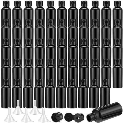 Miniatura 8 de Eccliy 100 Pack 2 oz Plastic Bottles Travel Lotion Bottle Squeeze Container Plastic Bottles with Caps Small Travel Empty Refillable Toiletry