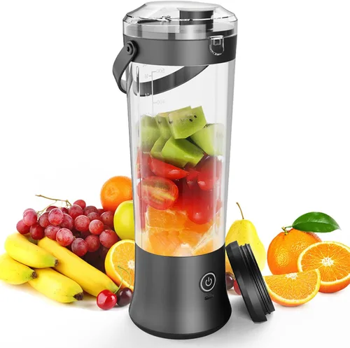 Miniatura 8 de Potente 7.4 V eléctrico Juicer Cup con textura de diseño portátil para frescura Mezcla de frutas en casa Gimnasio Oficina Licuadora de alta velocidad