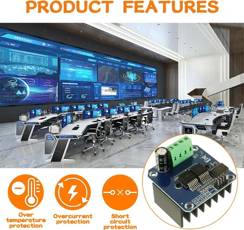 Miniatura 5 de BTS7960 43A de alta potencia Smart Car Motor Driver Module semiconductor Unidad de refrigeración utilizada para Arduino Control de límite