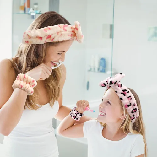 Miniatura 2 de 12 PIEZAS Diademas de Spa y Muñequeras para Lavado Facial - Diadema de Maquillaje de Microfibra Suave Súper Linda con Bandas Elásticas de Lazo