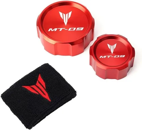 Miniatura 2 de Cubierta de depósito de líquido de freno trasero y delantero para motocicleta, cubierta de calcetín bordada para Y&amaha MT09 MT-09SP 2021-2022