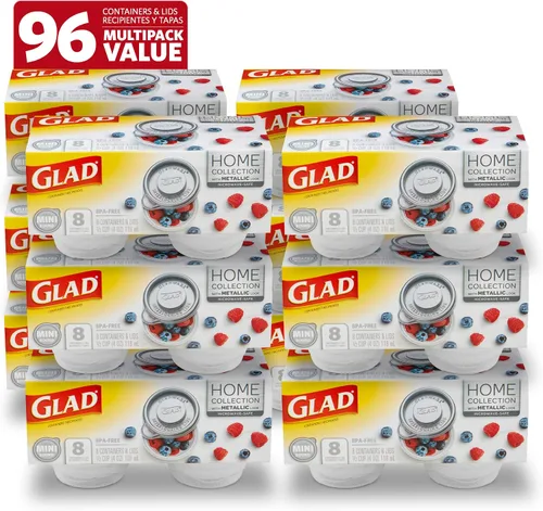 Miniatura 15 de Recipientes de almacenamiento de alimentos GladWare Home Tall Entrée, cuadrados grandes con capacidad para 42 onzas, juego de 3 unidades, con sello
