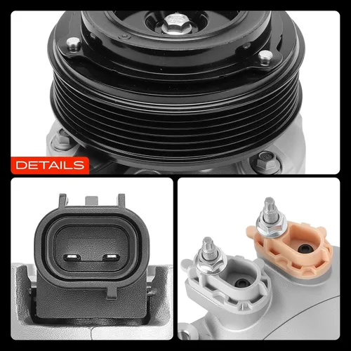 Miniatura 9 de A-Premium Compresor de aire acondicionado con embrague compatible con Ford Escape 2013-2016 1.6L, Escape 2017-2019 1.5L, Transit Connect 2014-2016