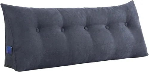 Miniatura 11 de Almohadas de cuña para sentarse en la cama, almohadas de lectura, almohada triangular con funda de almohada extraíble, cojín de respaldo para sofá