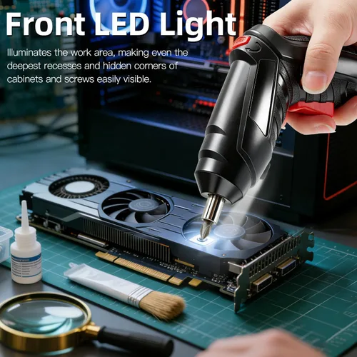 Miniatura 6 de Goldsea Destornillador eléctrico inalámbrico Destornillador pequeño 3.5N.m 4V 1500mAh Batería 10pcs (TY002-L)