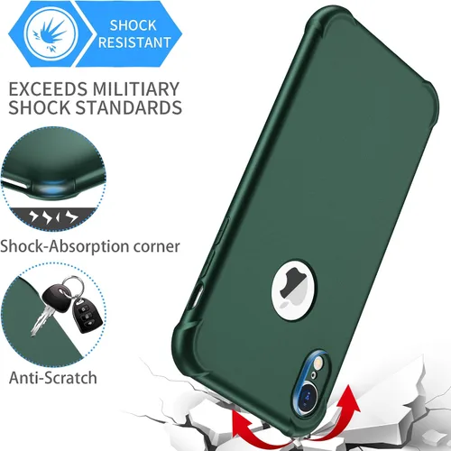 Miniatura 6 de ORETECH Funda para iPhone XR, con [2 x Protectores de Pantalla] [Prueba de Caídas de Grado Militar de 10 Pies] [Protección de Cámara] 360° A Prueba