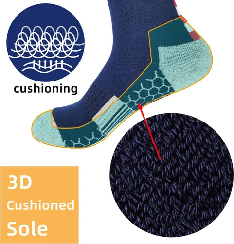Miniatura 4 de Calcetines deportivos hasta la rodilla con bandera americana para béisbol, fútbol, sóftbol, fútbol