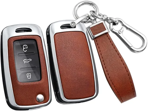 Miniatura 14 de ontto Funda para llavero de automóvil de protección completa, compatible con Volkswagen Jetta Tiguan Passat Polo Beetle Golf GTI/R/MK6 5 Santan