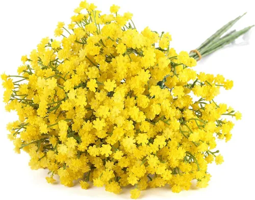 Miniatura 32 de N&T NIETING - Ramo de 10 flores artificiales de aliento de bebé, gypsophila falsa, toque real, arreglo de flores artificiales para bodas, fiestas