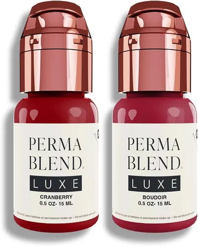 Perma Blend Luxe Berry Lip Set – Juego de tinta de tatuaje rojo profundo – Kit de microblading de rubor labial – Suministros de tatuaje para PMU –