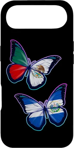 Miniatura 27 de El Salvador y México bicultural Roots - Carcasa para iPhone 17 (versión mariposa)