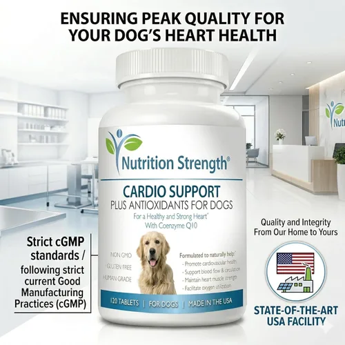 Miniatura 8 de Soporte cardiovascular para perros más antioxidante, L-carnitina, L-taurina, con coenzima Q10 y vitamina E, promueve un corazón de perro saludable