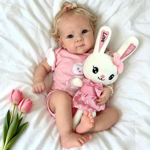 Miniatura 2 de iCradle Preciosa muñeca de bebé Reborn de 18 pulgadas, cuerpo suave, de silicona, realista, muñeca recién nacida, juguete para niños a partir de 3