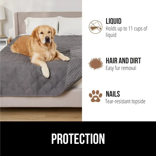 Miniatura 5 de GORILLA GRIP - Funda impermeable para sofá para perros, con respaldo antideslizante, manta lavable a prueba de fugas para perros, cubre sofá, cama