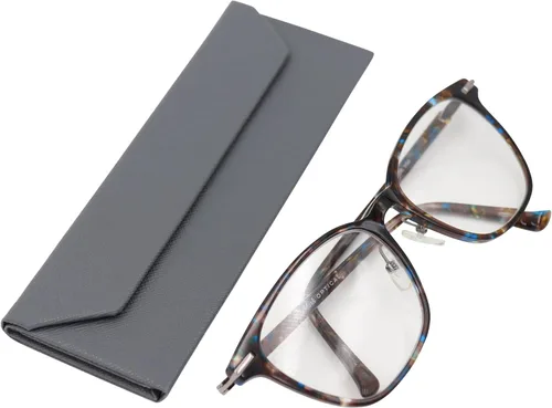 Miniatura 144 de Real Sic Funda para lentes de sol para hombres y mujeres, soporte magnético plegable para lentes de sol, inspirado en el color sólido