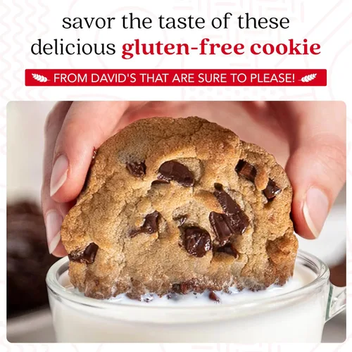Miniatura 5 de David's Cookies Paquete de 9 galletas con chispas de chocolate sin gluten, galletas gourmet sin conservantes añadidos, postre fresco de panadería
