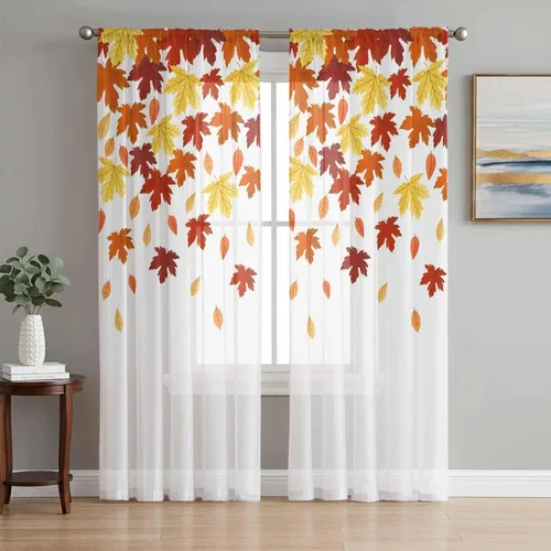 Miniatura 16 de Cortinas traslúcidas para camión rojo de Navidad de 45 pulgadas de largo, juego de 2 paneles de tablero de madera retro rústico con cuadros