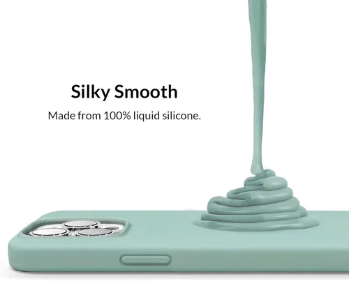 Miniatura 2 de VELVET CAVIAR Funda compatible con iPhone 14 Pro Max MagSafe de silicona verde, forro protector de microfibra, probada en caídas de 6 pies, bonitas