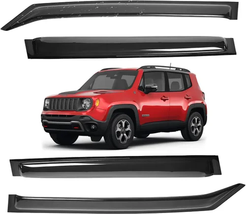 Miniatura 94 de Viseras para ventanas para Mazda 3 Sedán 4 puertas 2004 2005 2006 2007 2008 2009 estilo JDM Mugen, deflector de viento, protector solar y de lluvia