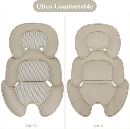 Miniatura 7 de Cojín de apoyo para bebé recién nacido, inserto de malla 3D, forro transpirable compatible con cochecito, asiento de automóvil, silla alta, etc.