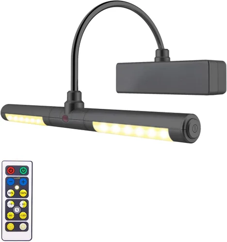 Miniatura 23 de LUXSWAY - Iluminación LED inalámbrica para marcos de fotos, iluminación recargable para exhibición de arte, clip para cuadros, luces para sobre