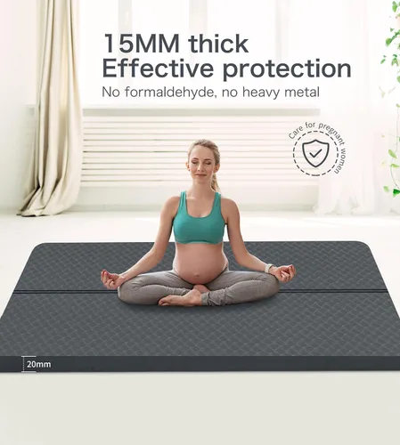 Miniatura 7 de nuveti Tapete Grande para Ejercicios - Tapete de Yoga de 15mm/20mm/30mm de Grosor Tapete de Ejercicios para Fitness, Yoga, Pilates, Estiramientos