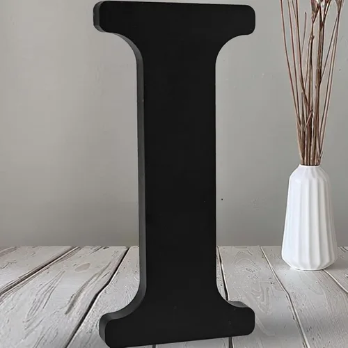 Miniatura 16 de AOCEAN Letras de madera negra de 12 pulgadas, letras de madera sin terminar para Halloween, letras decorativas de pie, tablero de señalización